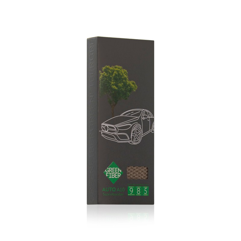 Файбер двухсторонний для максимального впитывания влаги — Green Fiber AUTO A10, серый
