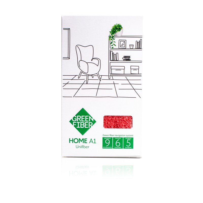 Универсальный файбер для уборки Green Fiber HOME A1, коралловый