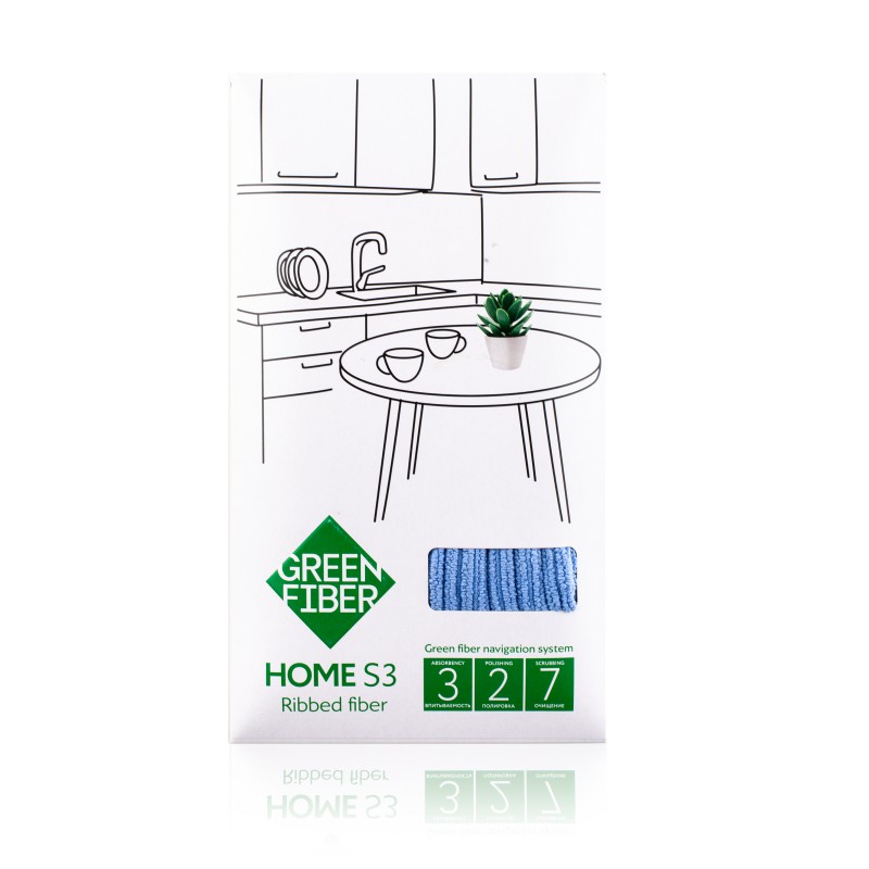 Файбер для деликатной уборки HOME S3, голубой