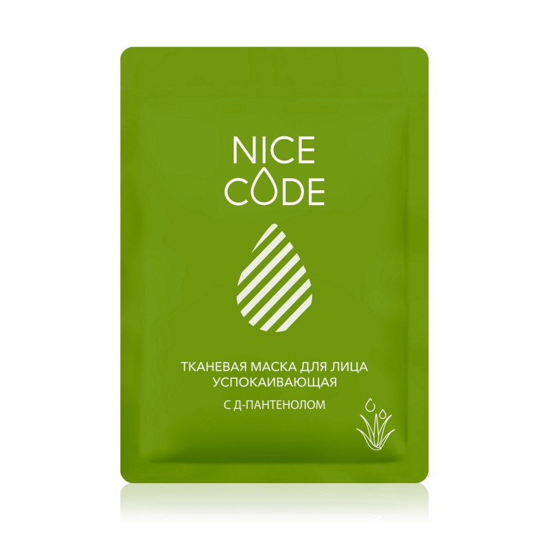 Маска для лица тканевая с Д-пантенолом NICE CODE, 24 мл