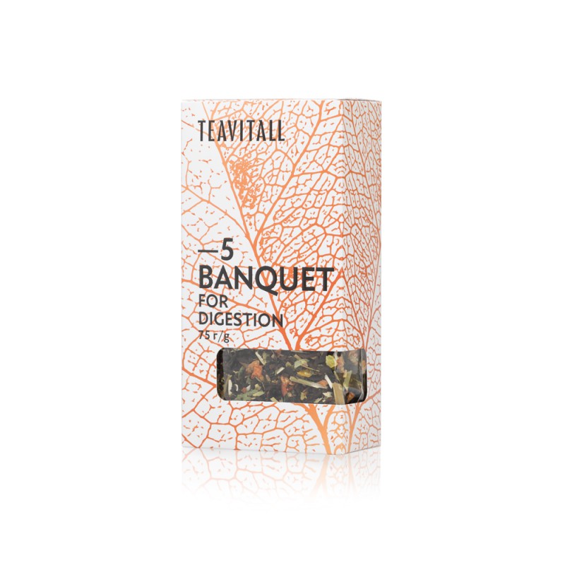 Напиток чайный для правильной работы пищеварительной системы TeaVitall Banquet 5, 75 г