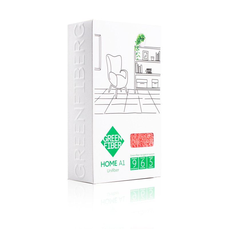 Универсальный файбер для уборки Green Fiber HOME A1, коралловый