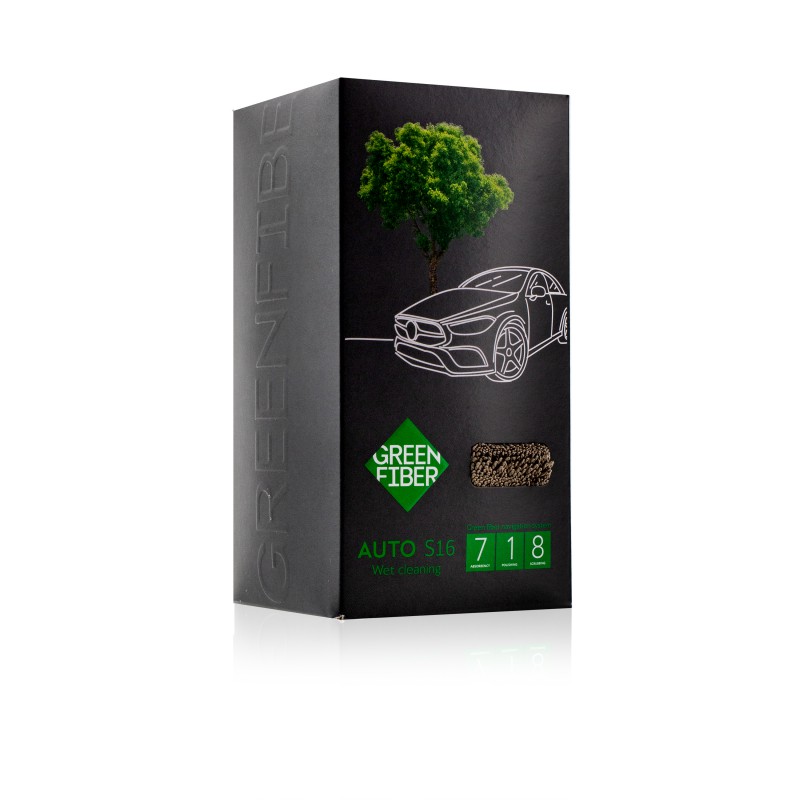 Файбер для влажной уборки авто — автополотенце Green Fiber AUTO S16, серое