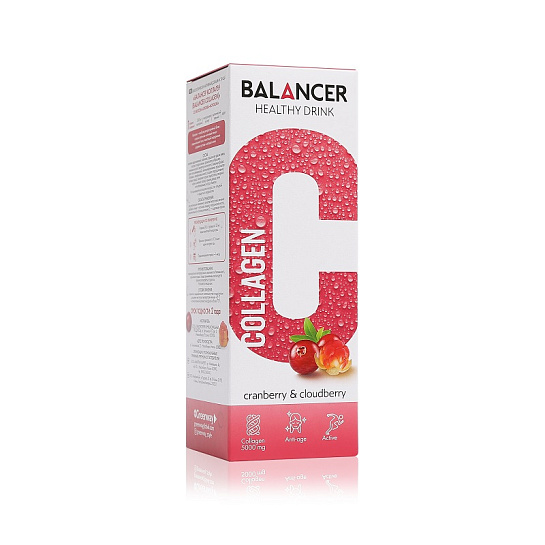 Напиток с коллагеном Balancer Collagen, вкус «Клюква - морошка», 10 стиков