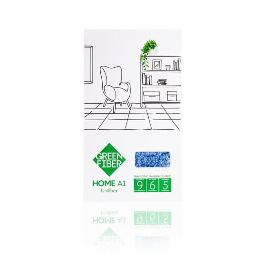 Универсальный файбер для уборки Green Fiber HOME A1, голубой