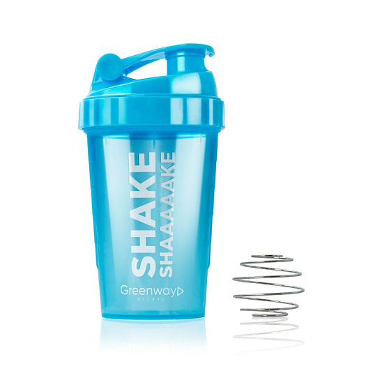 Шейкер для напитков SHAKE, голубой, 500 мл