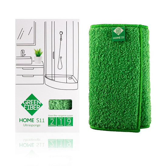Спонж для сложных загрязнений Green Fiber HOME S11