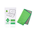 Салфетка из микроволокна Green Fiber для очистки экранов, серый/зеленый