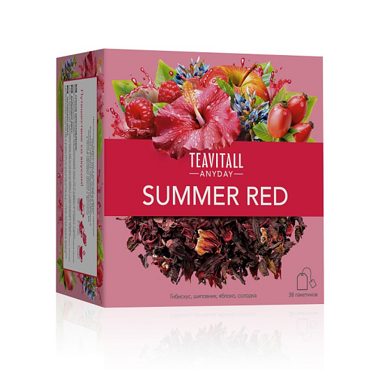 Напиток чайный с витамином С «Summer Red», 38 фильтр-пакетов