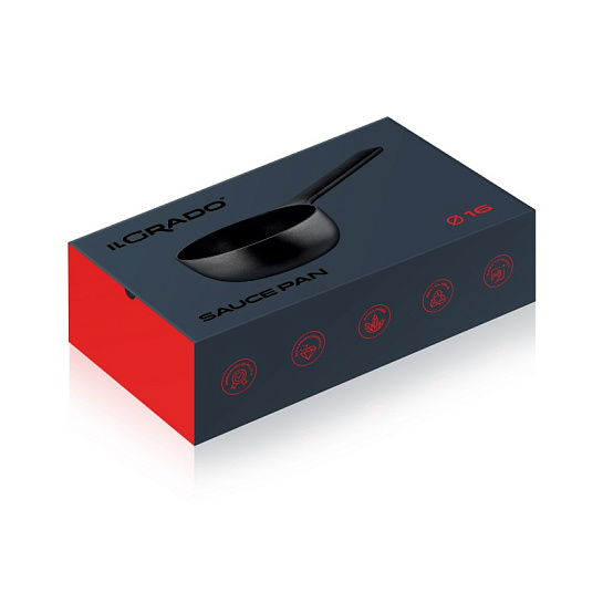 Сотейник IL GRADO антипригарным покрытием DIAMOND HIGH BUILD, ø16 см