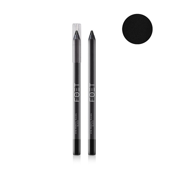 Водостойкий карандаш-кайал для век Foet Eye Pencil Kajal «Черный», 1,2 г
