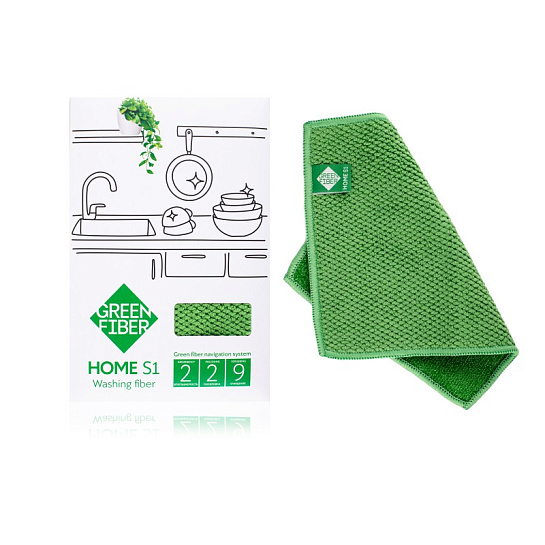Зеленый файбер для посуды Green Fiber HOME S1
